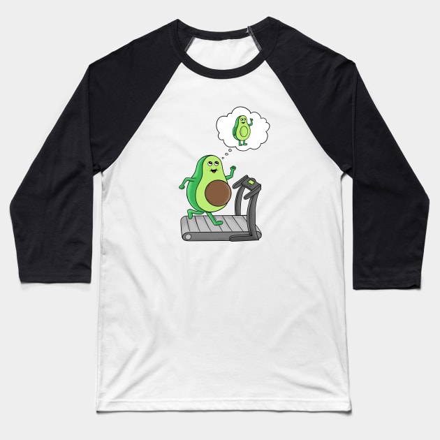 Gym avocado Baseball T-Shirt by coffeeman